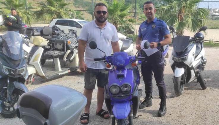 Çalınan motosiklet 11 gün sonra bulunup sahibine teslim edildi