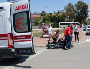 Manavgat’ta otomobil ile motosiklet çarpıştı: 1 yaralı
