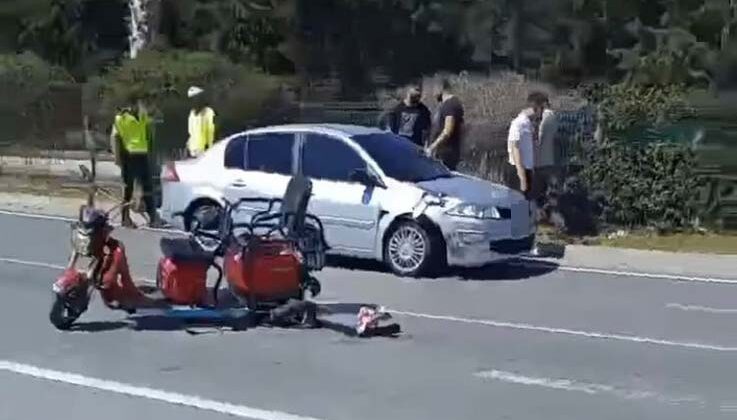 Motosikletle otomobil çarpıştı: 1 yaralı
