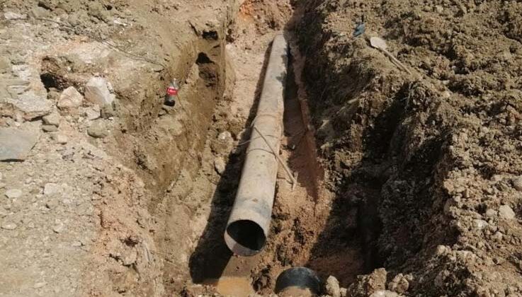 ASAT, heyelanın patlattığı boruyu onardı