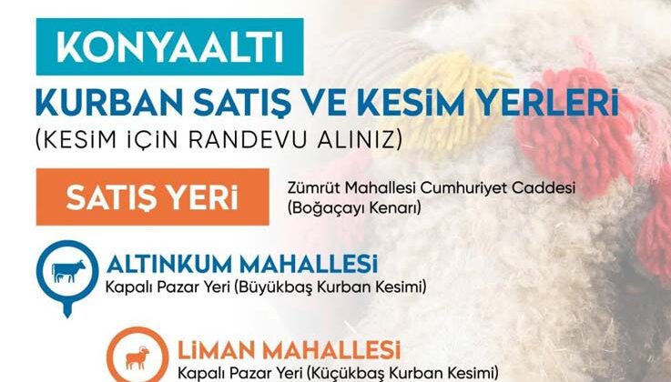 Konyaaltı’nda randevulu ücretsiz kurban kesimi