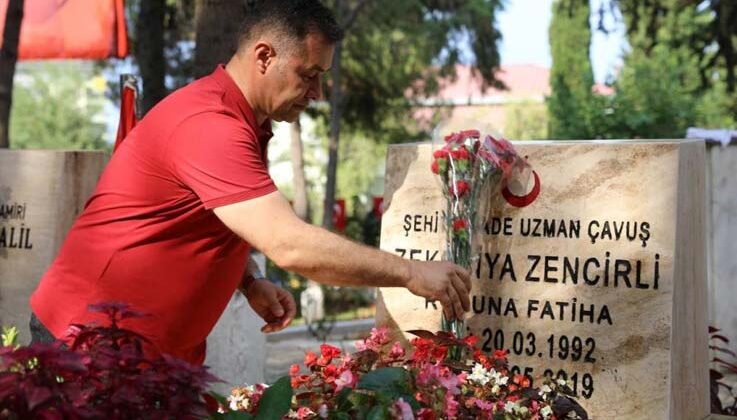 Başkan Yücel şehitleri ve kimsesizleri unutmadı