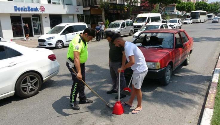 Otomobilin çarptığı yaya yaraladı