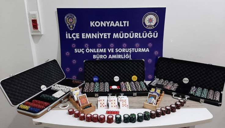 Antalya’da, kumar oynayan 14 kişiye cezai işlem uygulandı