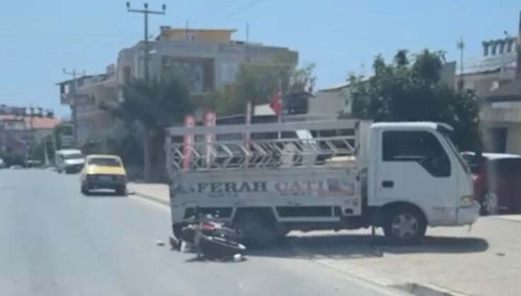 Gazipaşa’da meydana gelen kazada motosiklet sürücüsü yaralandı