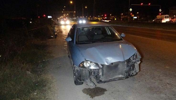 Otomobile çarpan ATV durmayıp gitti