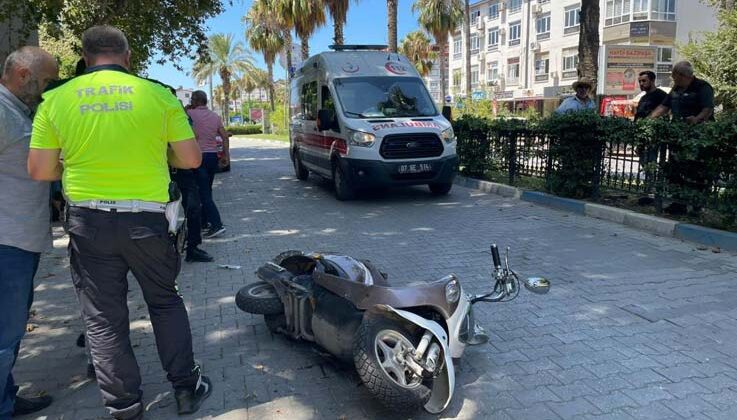 Devrilen motosikletten düşüp kafasını beton zemine çarptı