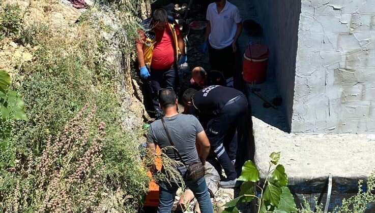 Çalıştığı inşaattan düşen genç yaralandı