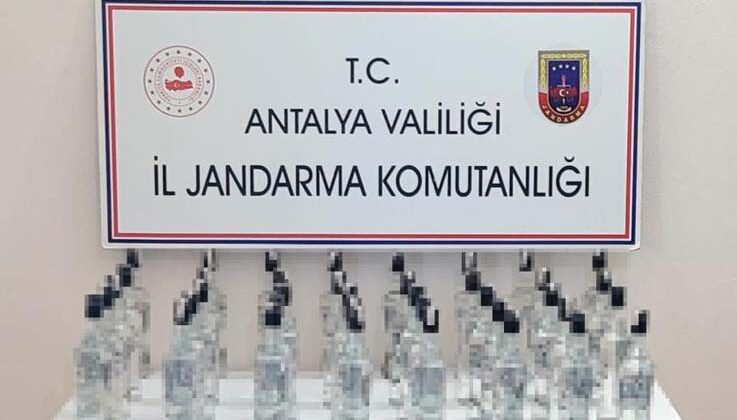 Kemer’de jandarmadan kaçak içki operasyonu