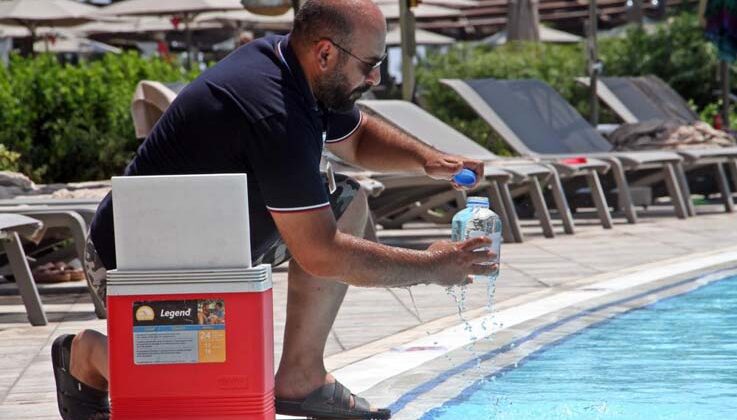 Antalya’da havuzlar denetlenip numune alınıyor