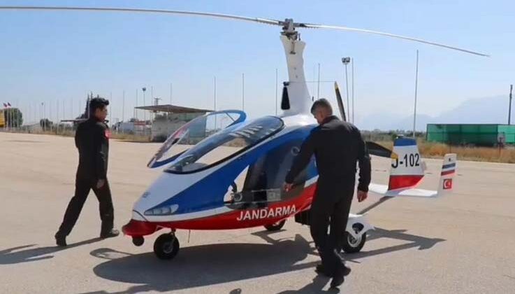 Antalya’da ormanlık alanlar gyrocopter ile havadan denetlendi