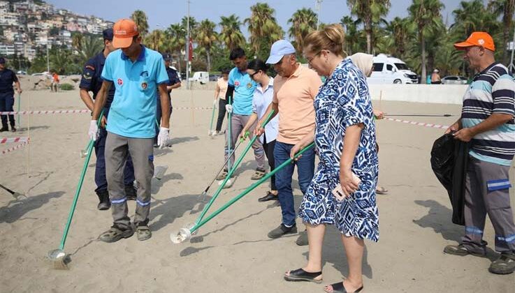 Galip Dere Halk Plajı’nda ikinci kategorize çalışması gerçekleştirildi