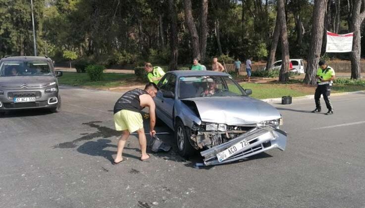 Manavgat’taki kazada şans eseri yaralanan olmadı
