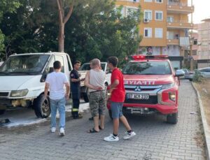 Gazipaşa’da yanan kamyonet ve ticari araçta kundaklama şüphesi