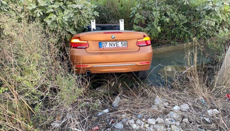 Spor arabası sulama kanalına düşen Ukraynalı kadın şoka girdi