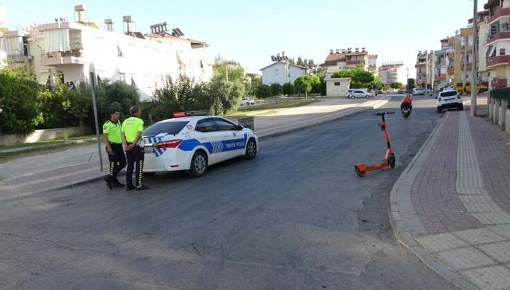 Scooter ile motosiklet çarpıştı