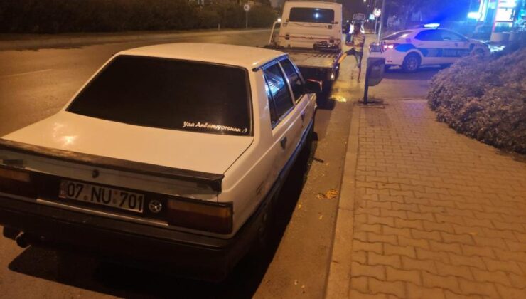 Gürültü kirliliği yapan otomobil trafikten men edildi