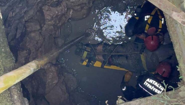Halat kopunca kuyuya düşen adam nefes kesen operasyonla kurtarıldı
