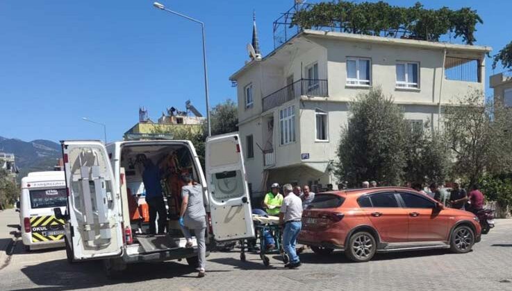 Motosiklet sürücüsü hastanelik oldu