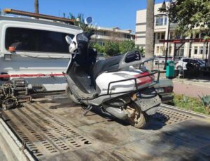 Gazipaşa’da plakasız motosiklet kullanan sürücüye 7 bin lira ceza