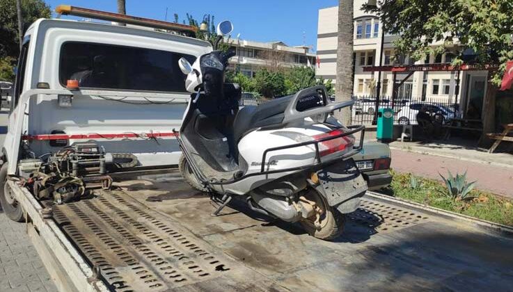 Gazipaşa’da plakasız motosiklet kullanan sürücüye 7 bin lira ceza