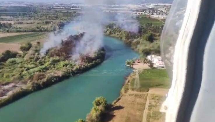 Antalya’da kuş cennetinde çıkan yangın kontrol altına alındı