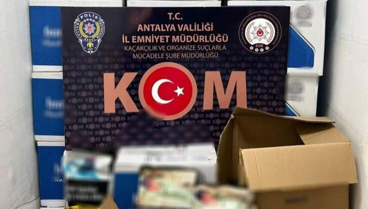 Antalya’da 2.5 ton sahte alkol ele geçirildi