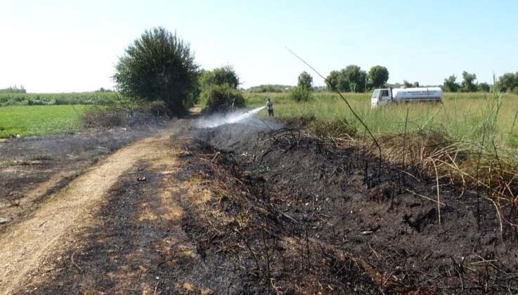 Su doldurmaya gelen tanker yangının büyümesini önledi