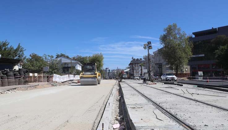 Çöken tramvay hattı tamirinde sona gelindi
