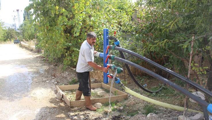 Büyükşehir’den Korkuteli Yukarıkaraman Mahallesi’ne kapalı devre sulama sistemi