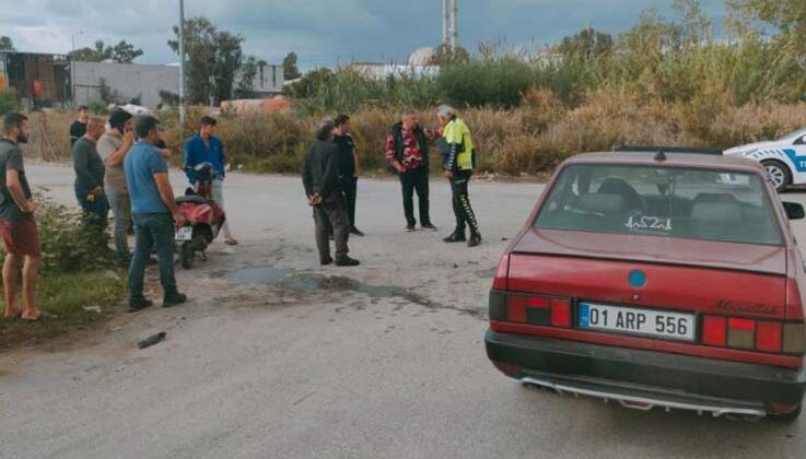 Otomobil ile motosiklet kafa kafaya çarpıştı: 1 yaralı