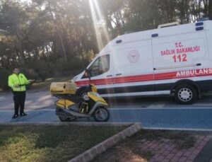 Manavgat’taki kazada motosiklet sürücüsü yaralandı