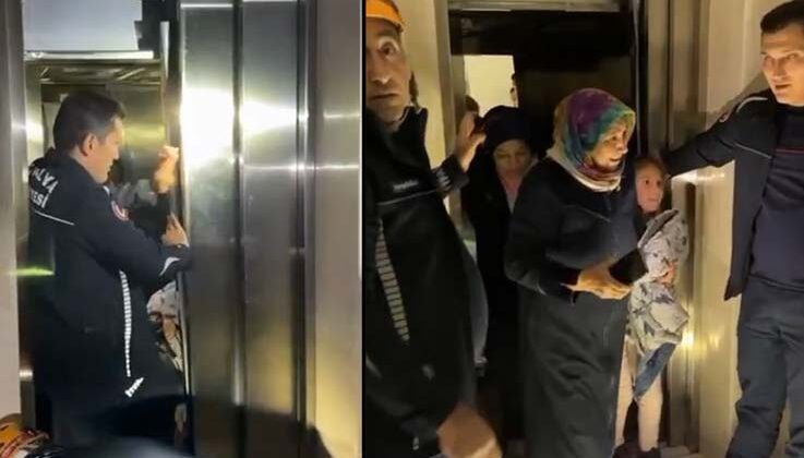 Mahsur kaldıkları asansörde panik yaşadılar, yardımlarına itfaiye ekipleri koştu