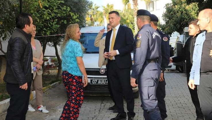Alanya’da yıkılan binada inceleme
