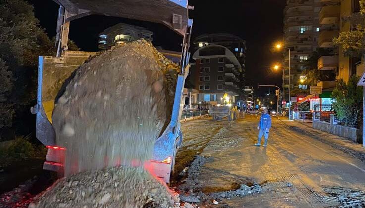Alanya’da drenaj çalışması