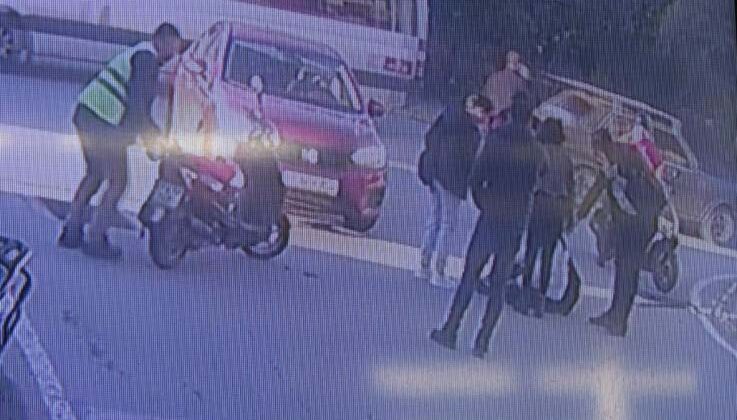 Ehliyetsiz sürücünün kullandığı motosiklet otomobille çarpıştı: 1 yaralı