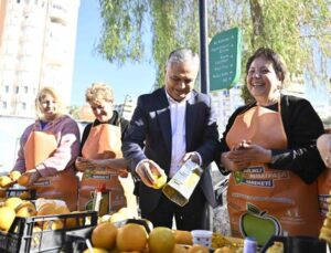 Uysal, turunç reçeli yaptı