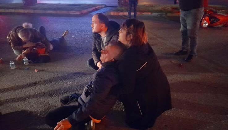 Motosikletin çarptığı Alman uyruklu kadın ve sürücü yaralandı