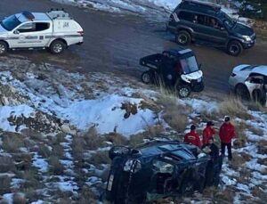 Antalya’da SUV tipi araç uçurumdan uçtu, korku dolu anlar kamerada