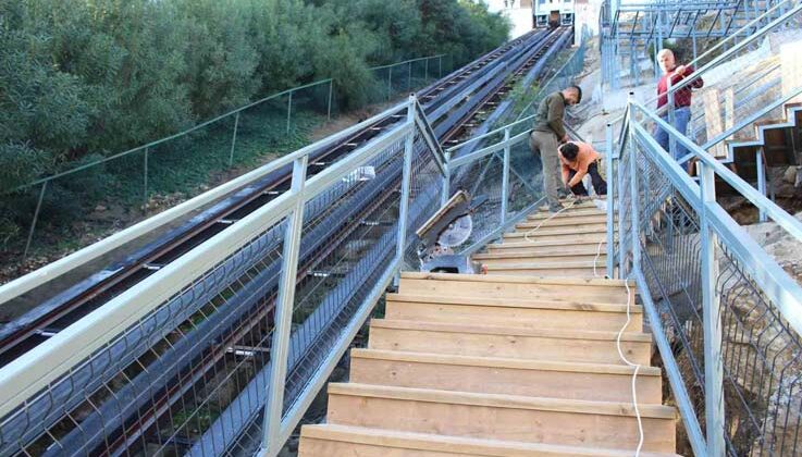 Manavgat Türkbeleni mesire alanına merdiven yapımı