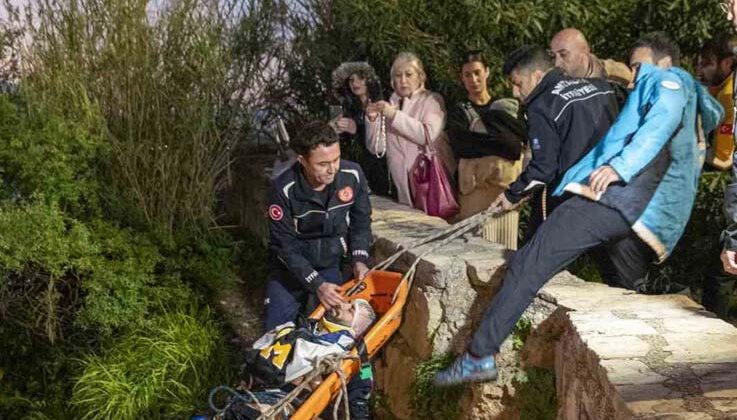 Antalya’da falezlerdeki manzara keyfi hastanede bitti