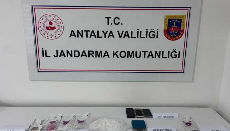 Alanya’da 300 gram metamfetamin ele geçirildi