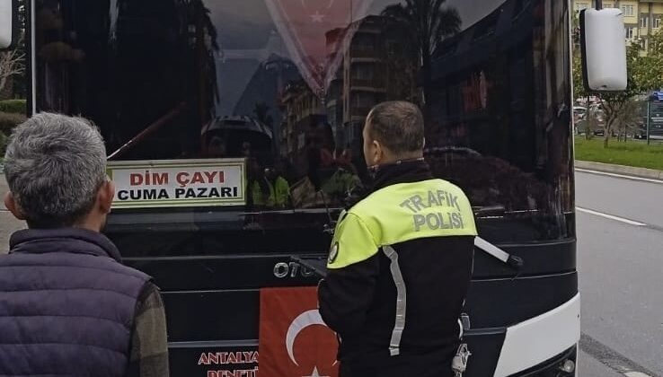 Alanya’da halk otobüslerine 38 bin 76 lira para cezası