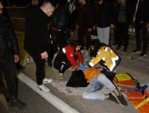 Alkollü sürücü adayının kullandığı motosiklet devrildi, 2 kardeş yaralandı