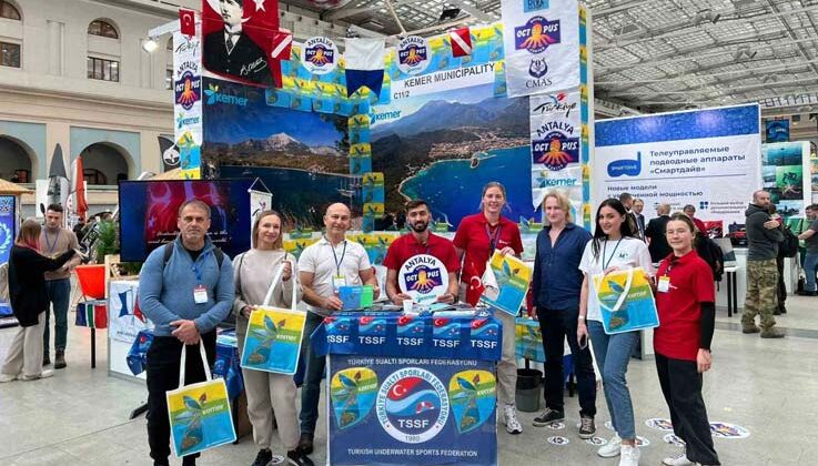 Kemer’in dalış turizm zenginliği Rusya’da tanıtılıyor