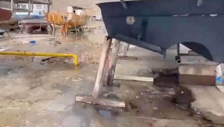 Kızaktayken sızdırdığı akaryakıt denize karışan tekneye 464 bin TL ceza