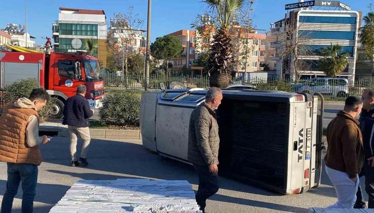 Önce çarptı, sonra yan yatarak sürüklendi