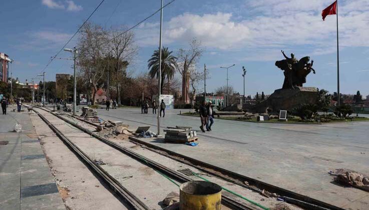 Nostalji tramvay hattı çalışmaları hızla ilerliyor