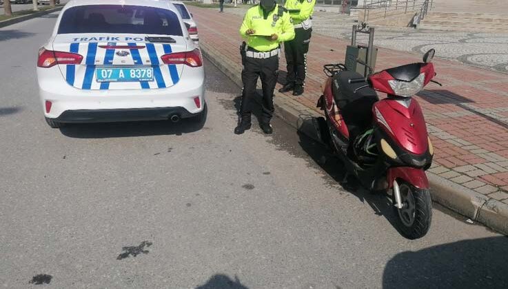 Devrilen motosikletin sürücüsü yaralandı