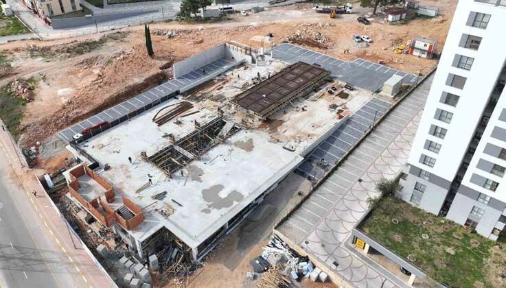 Kepez ve Santral Mahallesi Kapalı Pazar Yeri inşaatının yüzde 90’ı tamamlandı